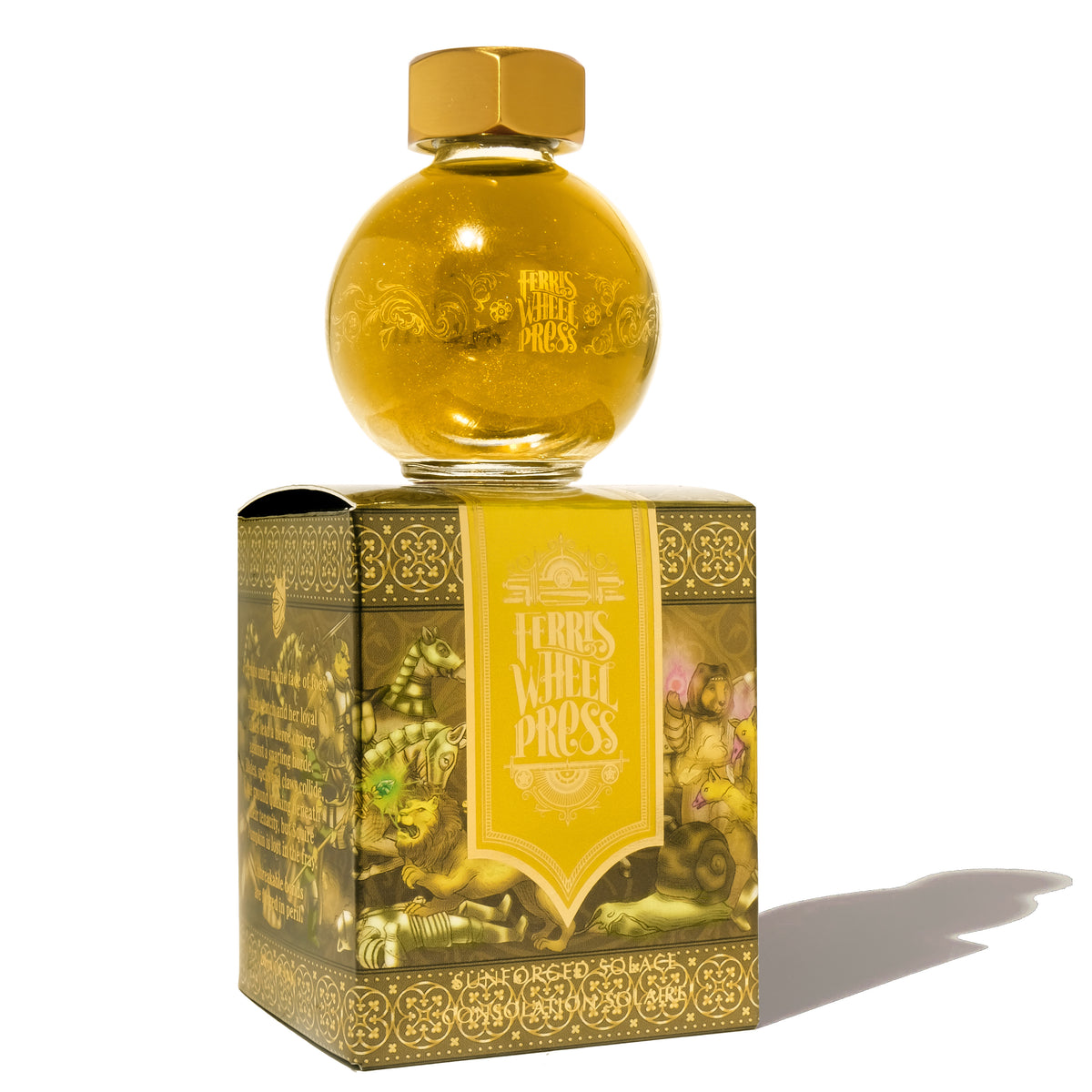 Ferris Wheel Press FerriTales The Book of Knights Ink Bottle - Sunforged Solace - 20ml-Pen Boutique Ltd