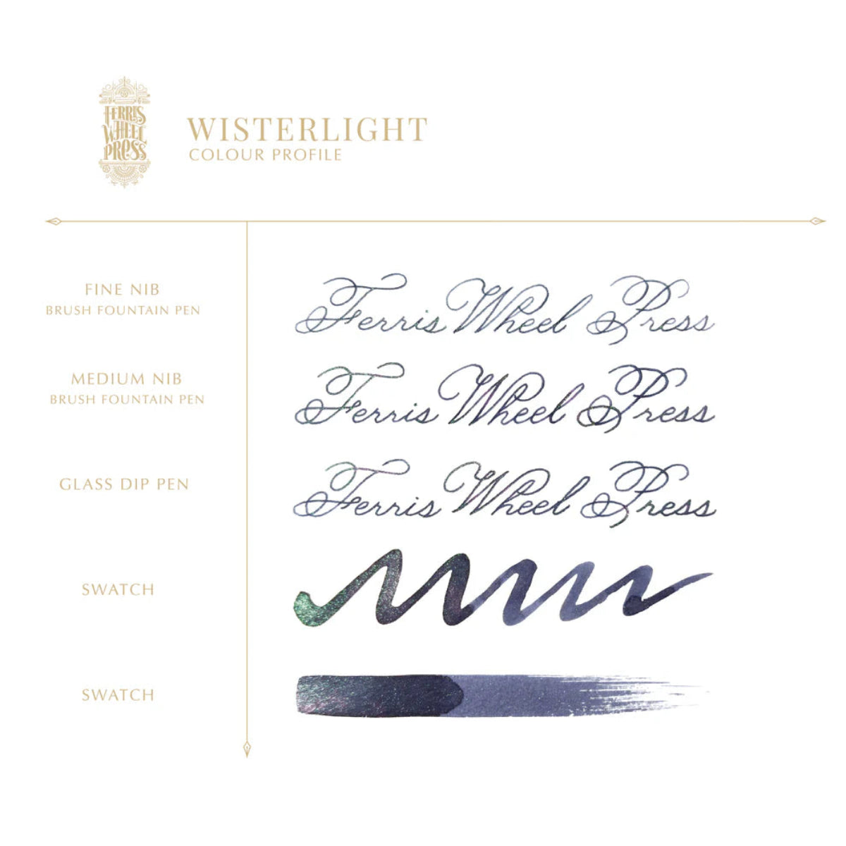 Ferris Wheel Press FerriTales The Book of Knights Ink Bottle - Wisterlight - 10ml-Pen Boutique Ltd
