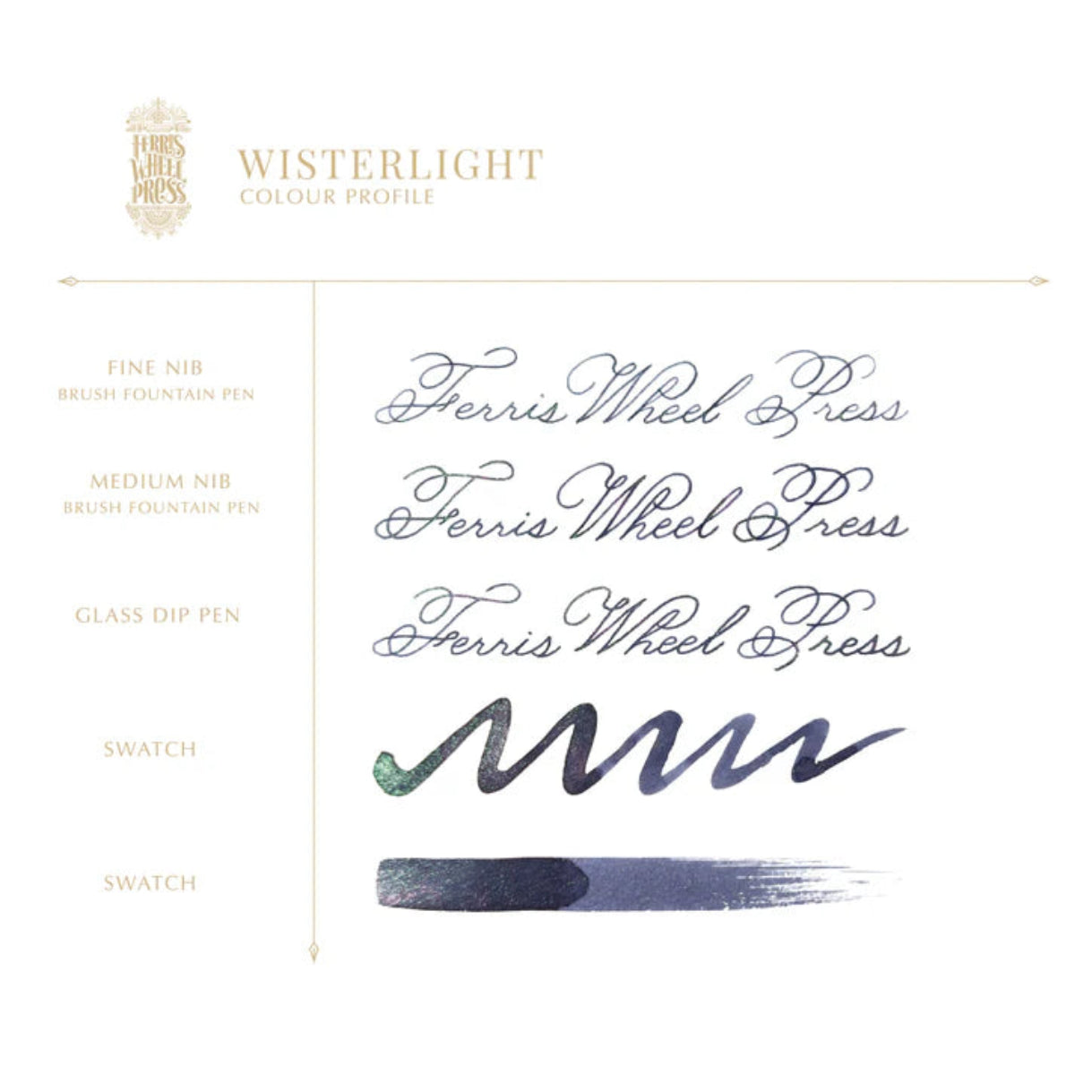 Ferris Wheel Press FerriTales The Book of Knights Ink Bottle - Wisterlight - 85ml-Pen Boutique Ltd