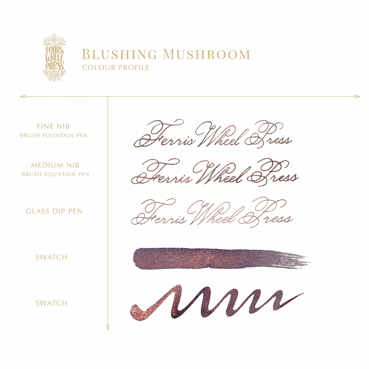 Ferris Wheel Press Ink Bottle - Blushing Mushroom - 20ml-Pen Boutique Ltd