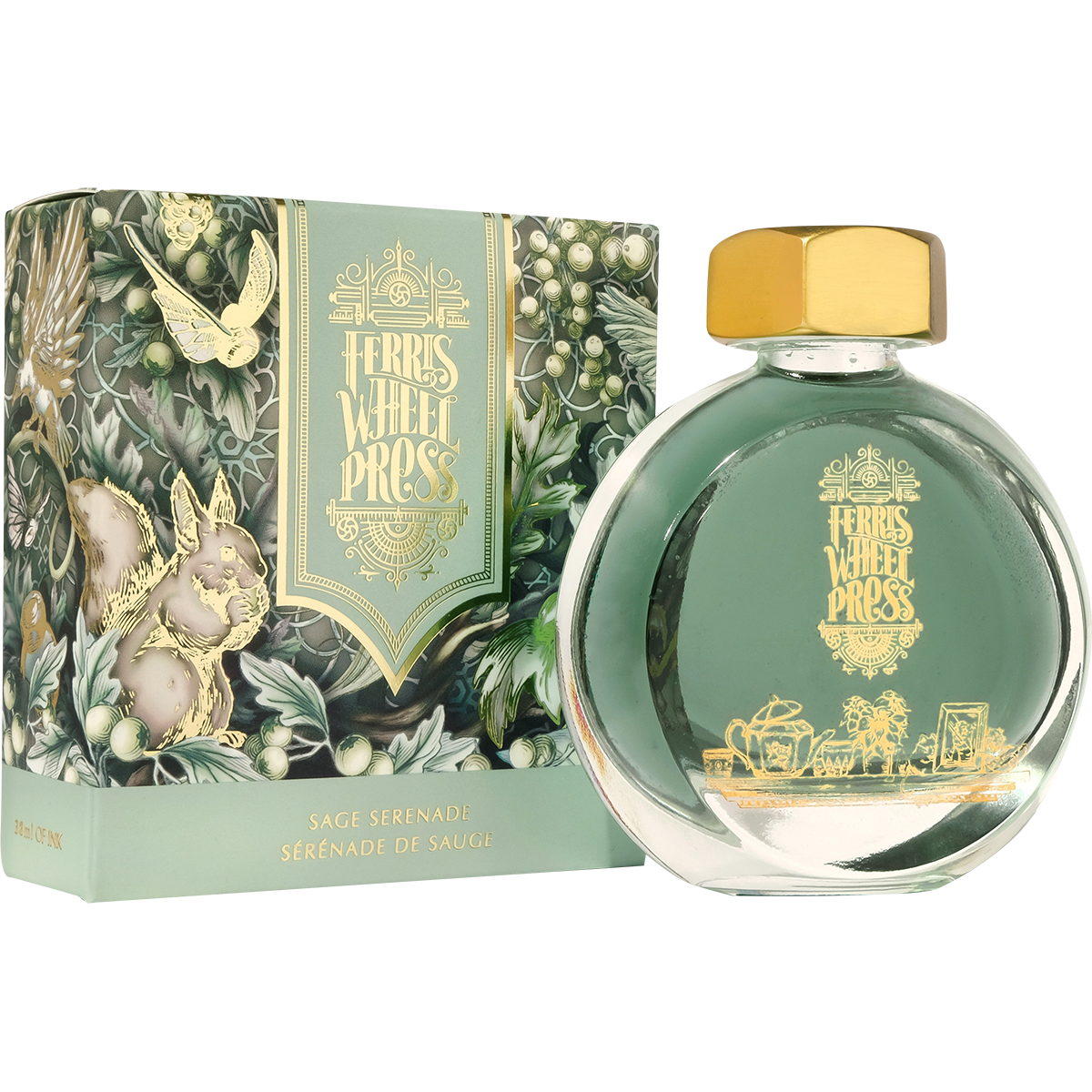 Ferris Wheel Press Ink Bottle - Sage Serenade - 38ml-Pen Boutique Ltd