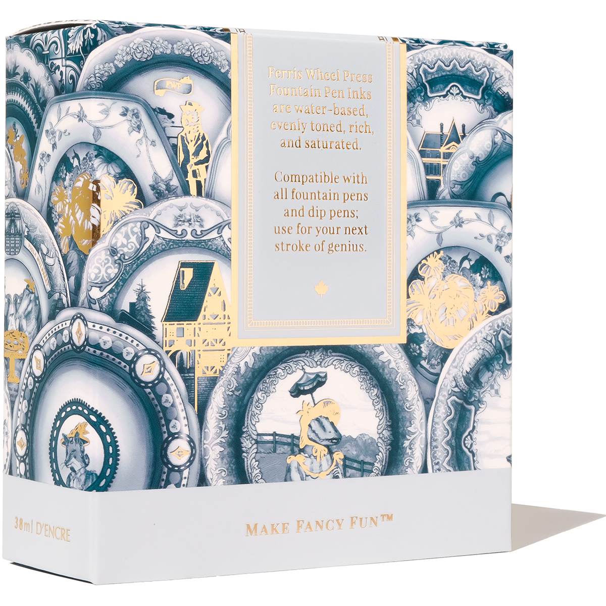 Ferris Wheel Press La Belle Epoque Ink Bottle - Porcelain Past - 38ml-Pen Boutique Ltd