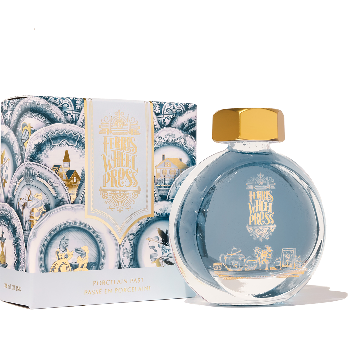 Ferris Wheel Press La Belle Epoque Ink Bottle - Porcelain Past - 38ml-Pen Boutique Ltd