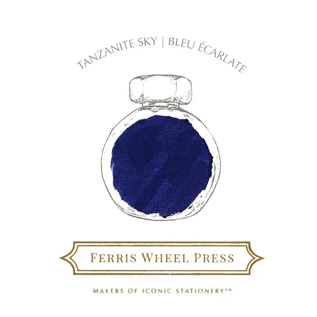 Ferris Wheel Press Ink Bottle - Tanzanite Sky - 38ml-Pen Boutique Ltd