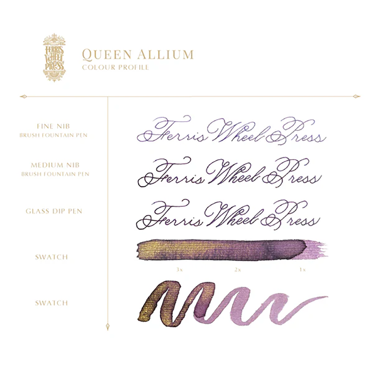 Ferris Wheel Press Ink Bottle - Queen Allium - 38ml-Pen Boutique Ltd