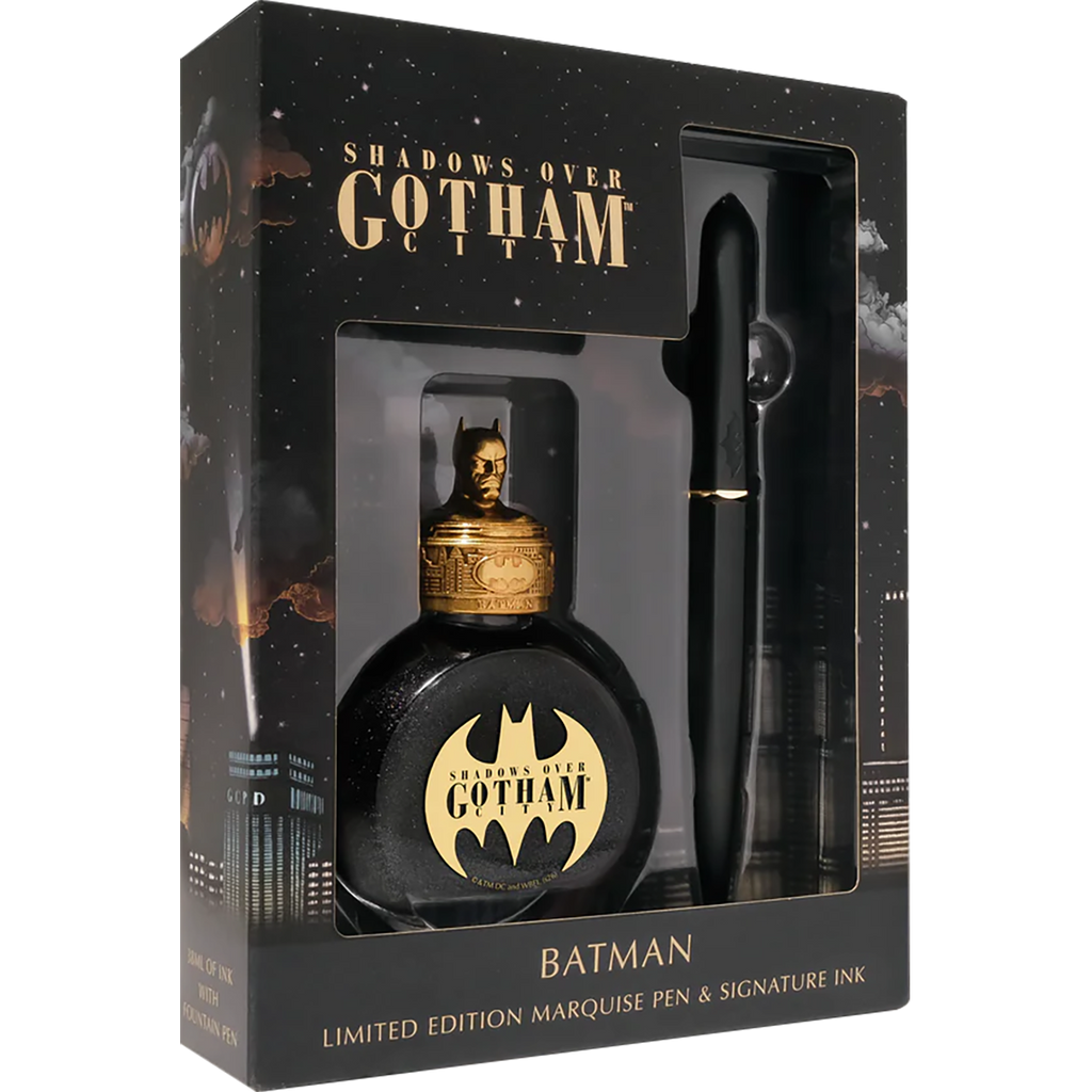 Ferris Wheel Press x Batman Marquise Pen & 38ml Ink Set - Shadows Over Gotham-Pen Boutique Ltd