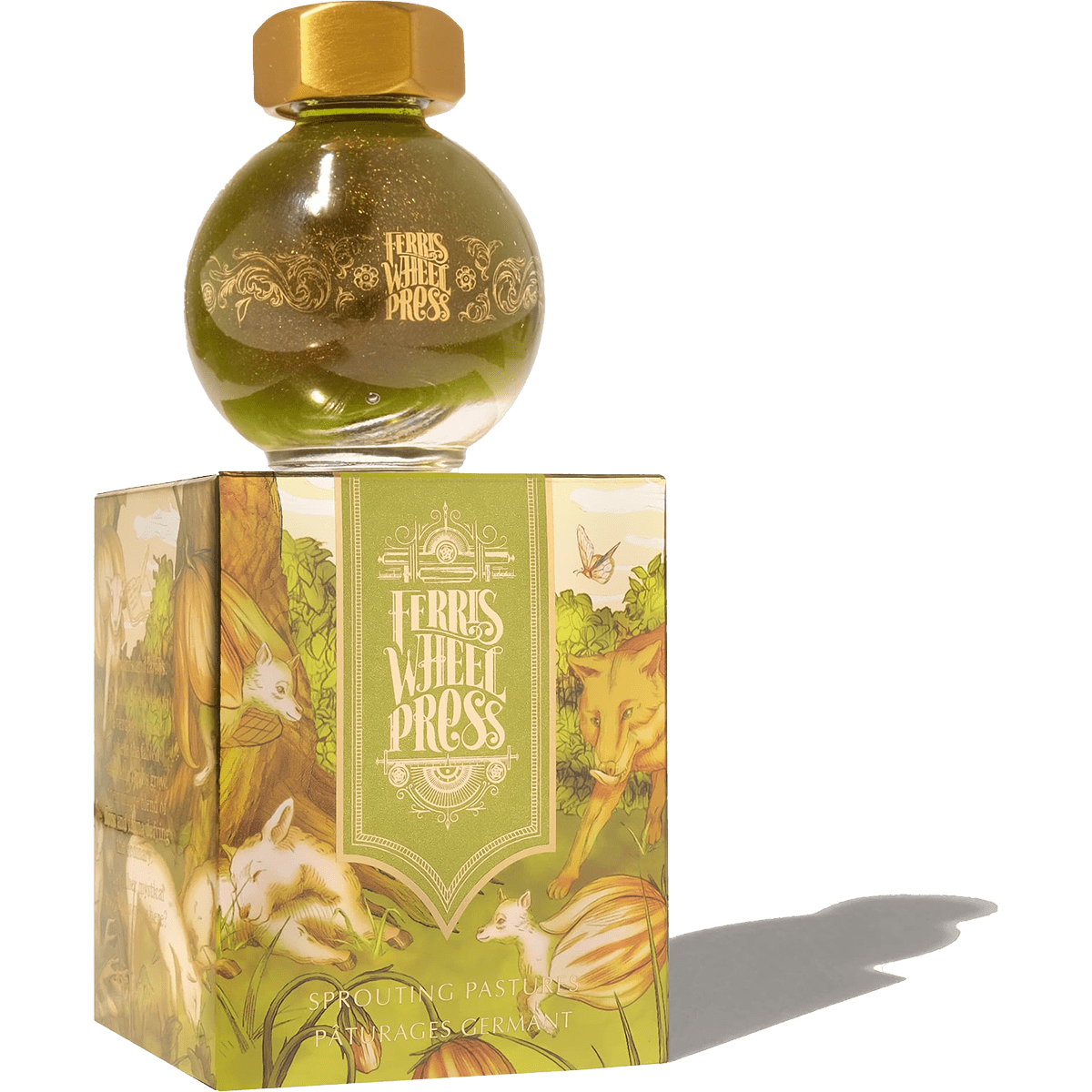 FERRIS WHEEL PRESS インク　3点セット Ferris Wheel Press Sprouting Pastures Ink – 20ml | Bronze Shimmer