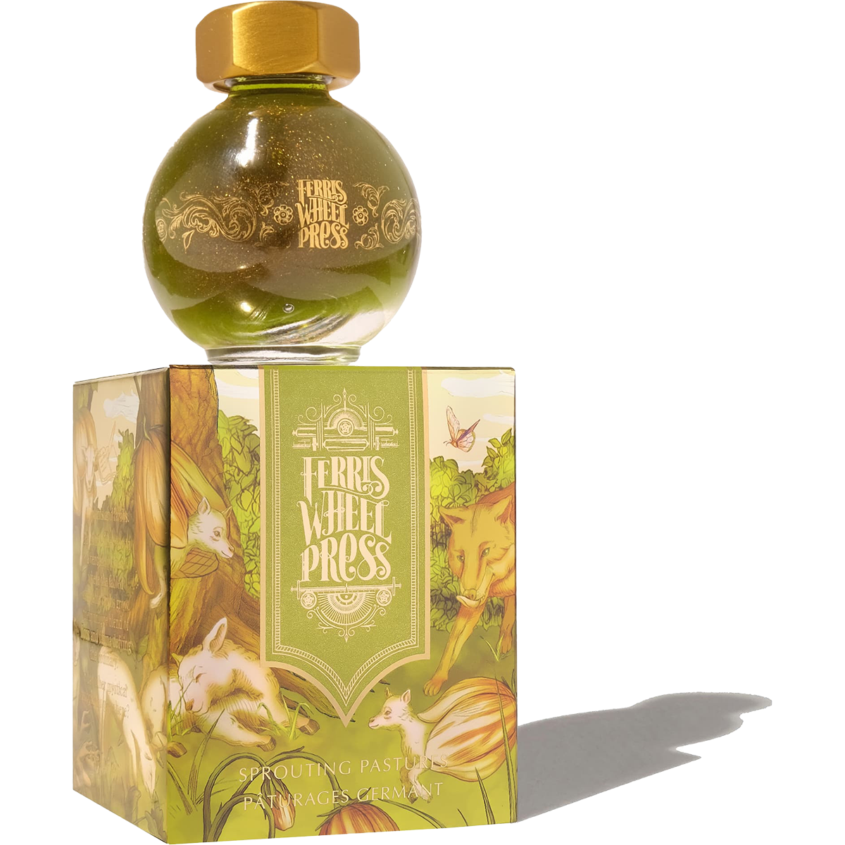 Ferris Wheel Press FerriTales Bestiary Ink Bottle - Sprouting Pastures - 20ml
