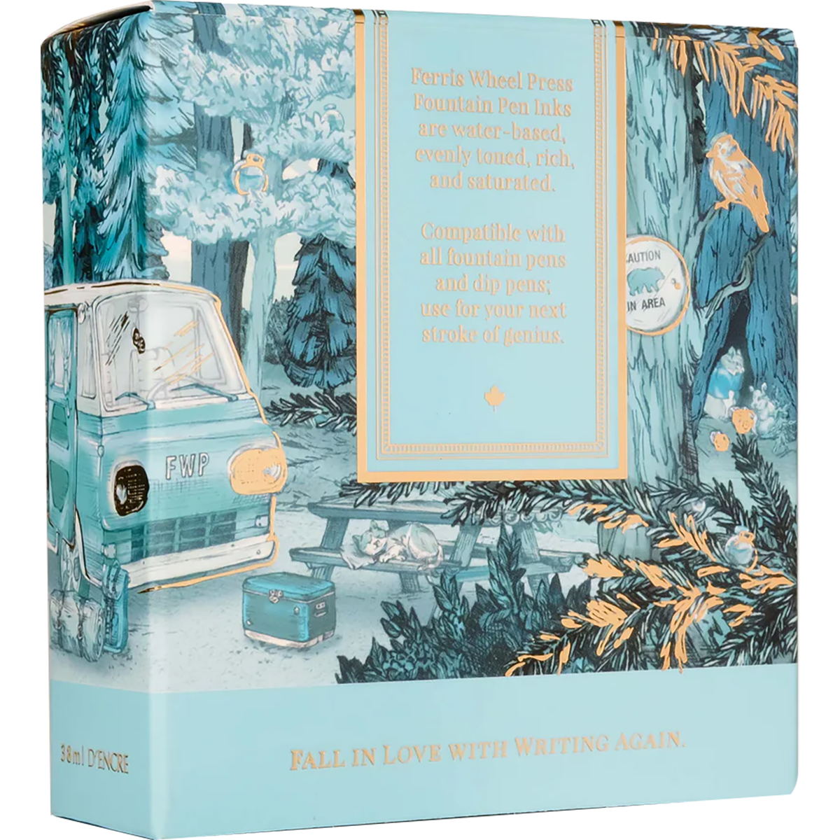 Ferris Wheel Press Ink Bottle - Blue Yosemite Falls - 38ml-Pen Boutique Ltd