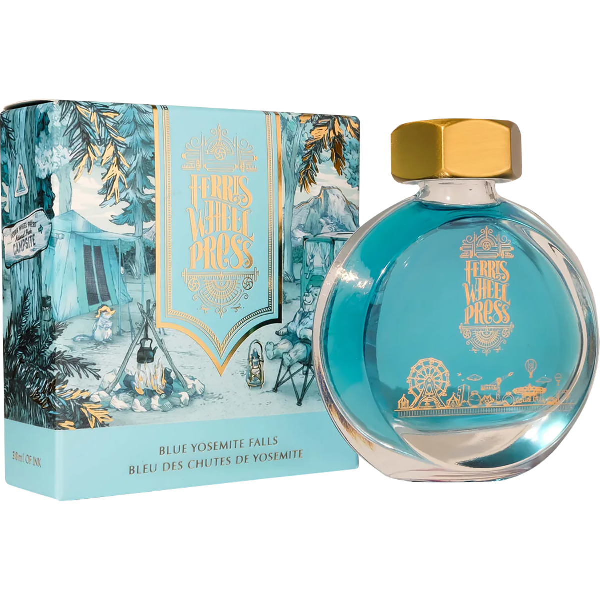Ferris Wheel Press Ink Bottle - Blue Yosemite Falls - 38ml-Pen Boutique Ltd