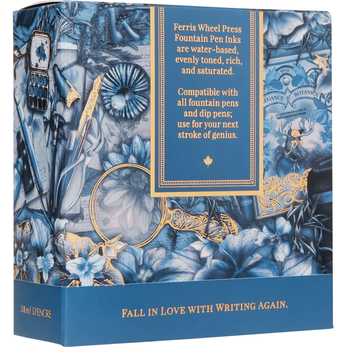 Ferris Wheel Press Ink Bottle - Bluebell Brushstrokes - 38ml-Pen Boutique Ltd