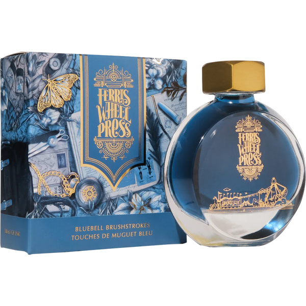 Ferris Wheel Press Ink Bottle - Bluebell Brushstrokes - 38ml-Pen Boutique Ltd