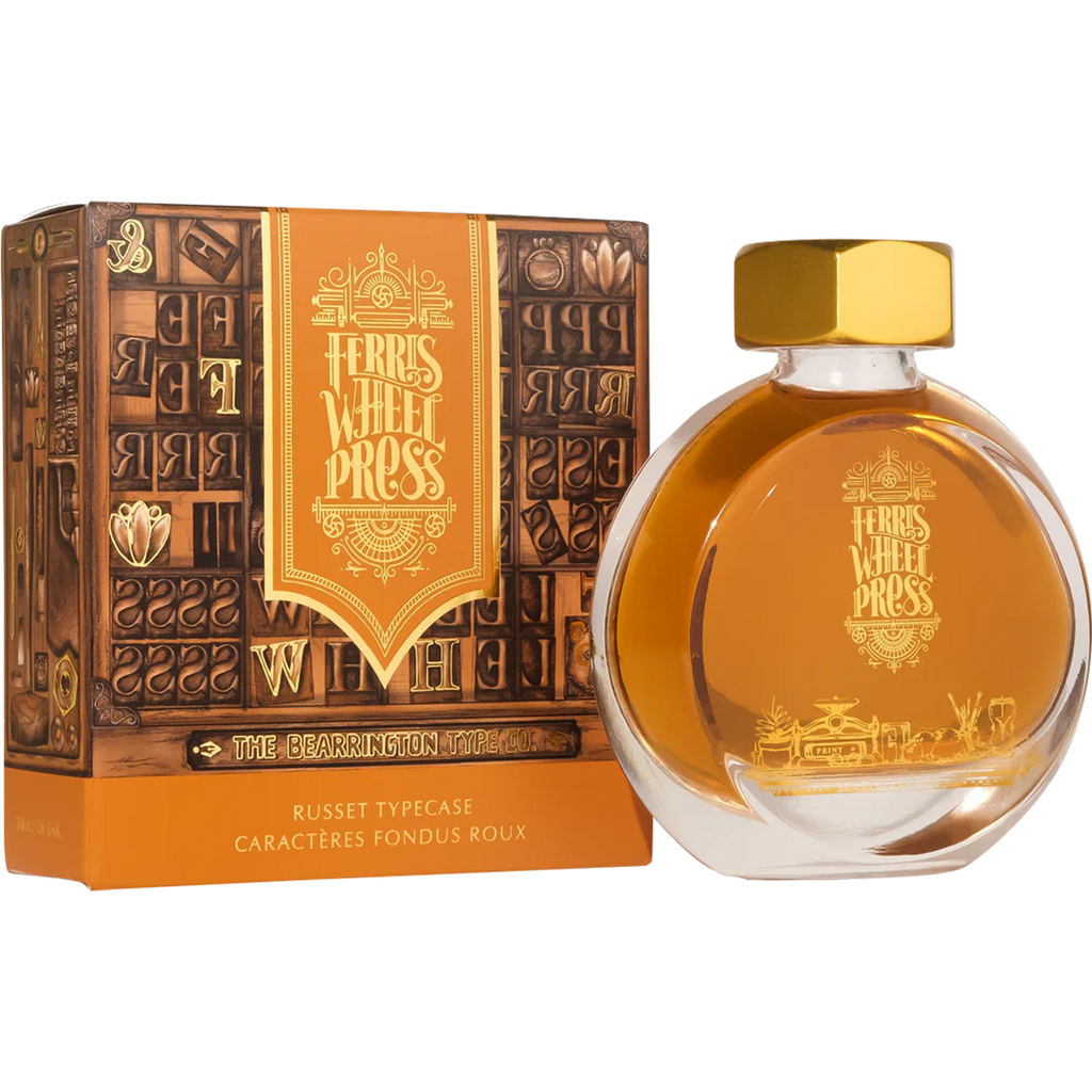 Ferris Wheel Press Ink Bottle - Russet Typecase - 38ml-Pen Boutique Ltd