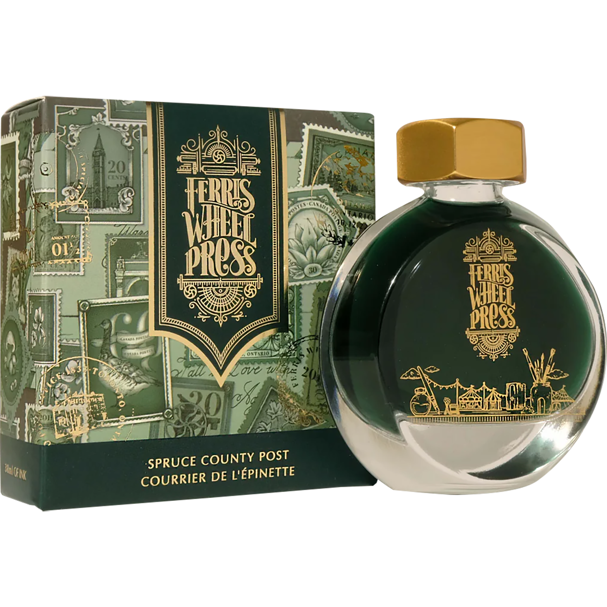 Ferris Wheel Press Ink Bottle - Spruce County Post - 38ml-Pen Boutique Ltd