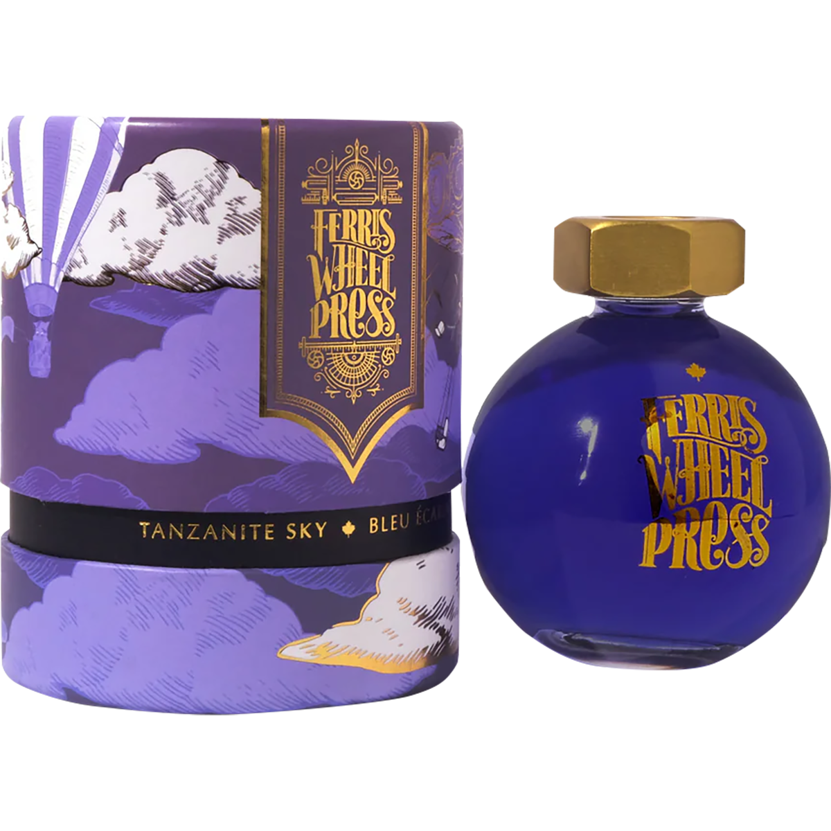 Ferris Wheel Press Ink Bottle - Tanzanite Sky - 38ml-Pen Boutique Ltd