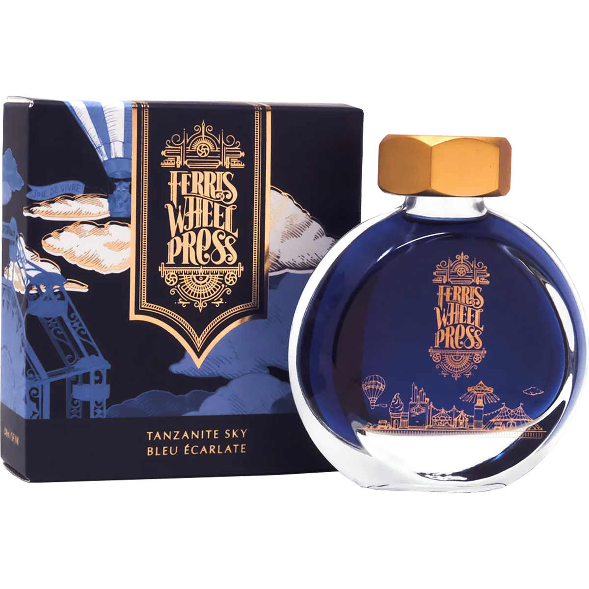 Ferris Wheel Press Ink Bottle - Tanzanite Sky - 38ml-Pen Boutique Ltd