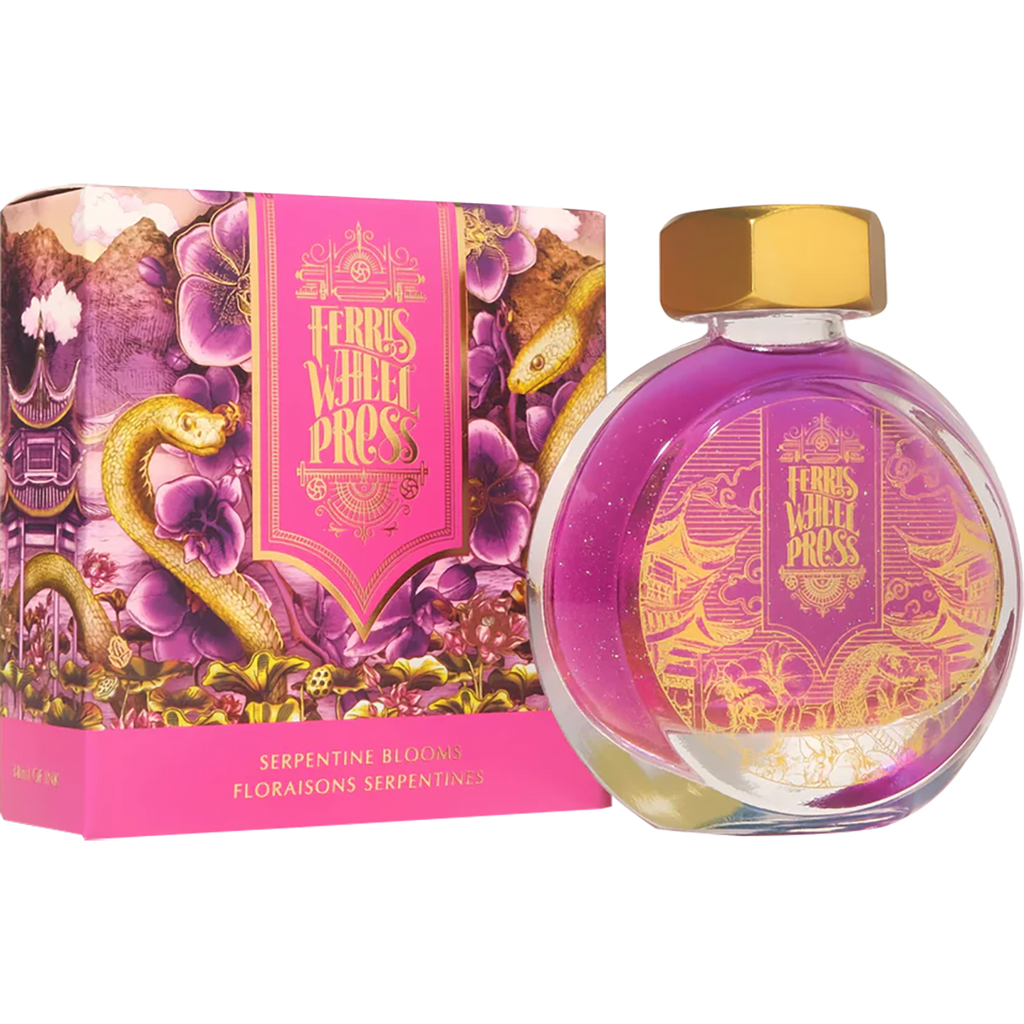 Ferris Wheel Press LNY x Fête Chinoise Ink Bottle - Serpentine Blooms - 38ml-Pen Boutique Ltd