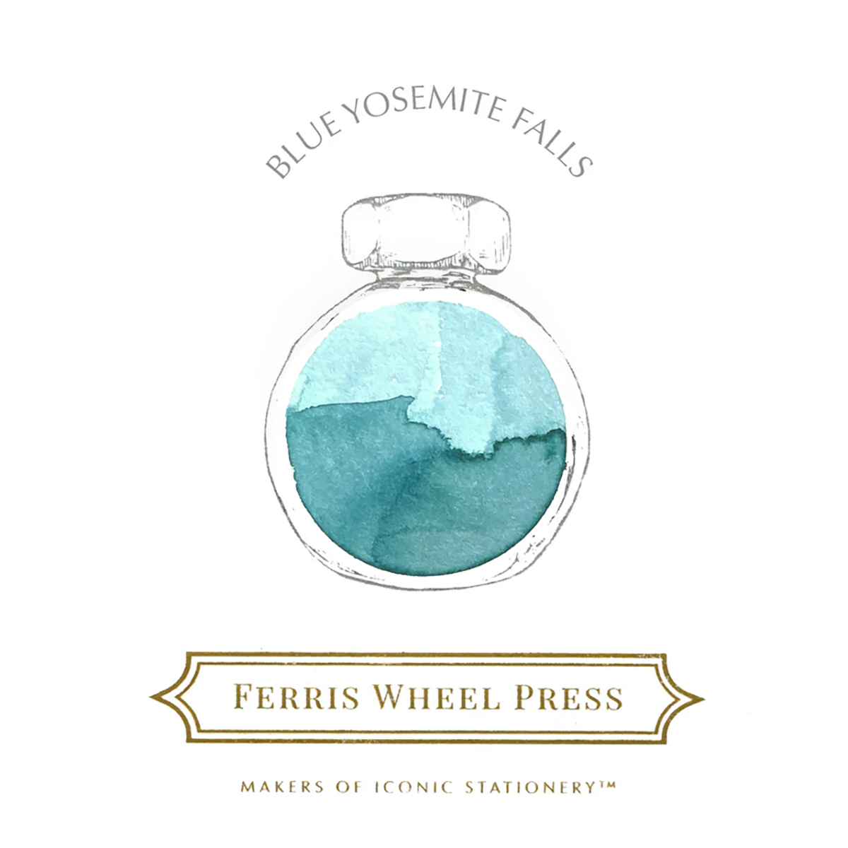 Ferris Wheel Press Ink Bottle - Blue Yosemite Falls - 38ml-Pen Boutique Ltd