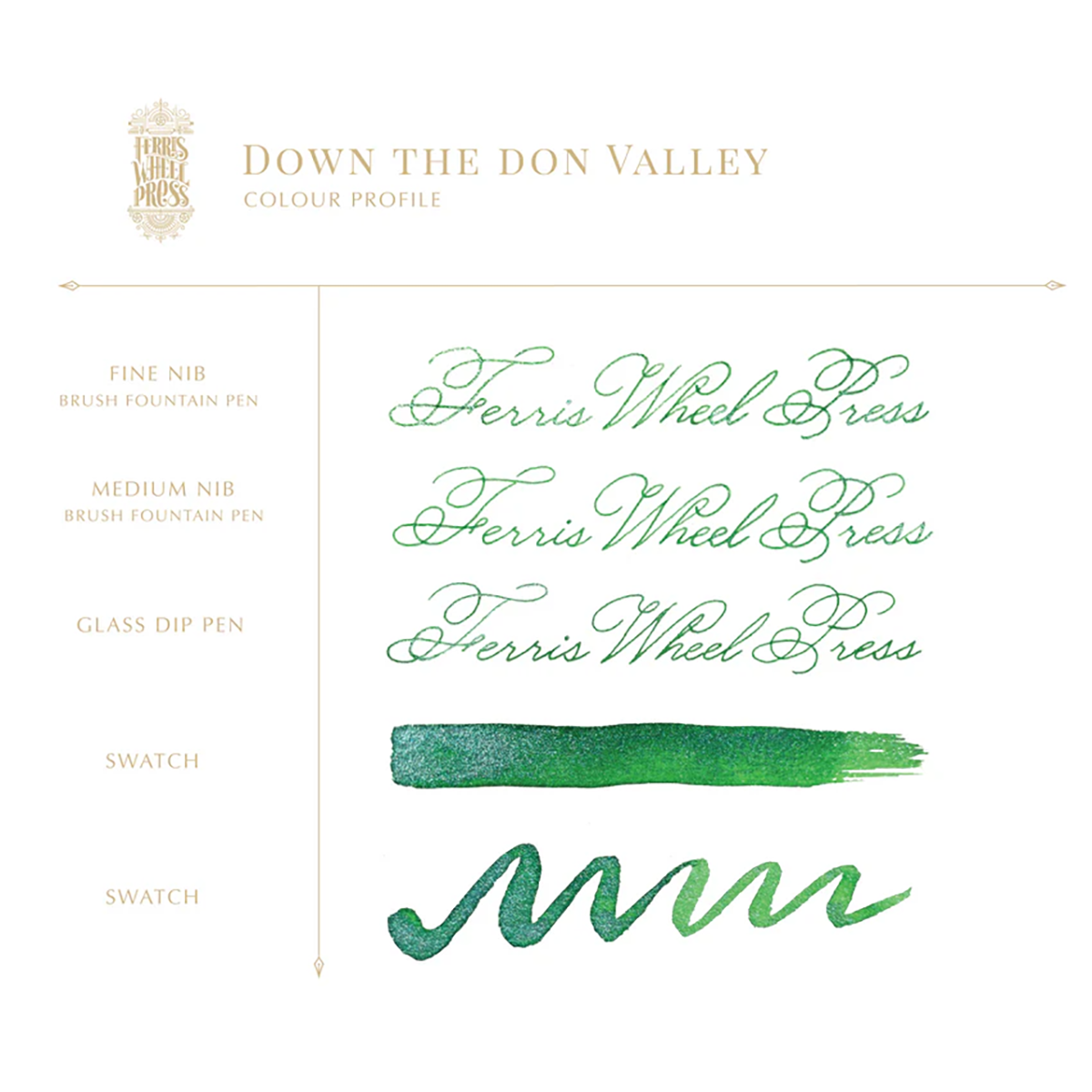 Ferris Wheel Press Ink Bottle - Down the Don Valley - 38ml-Pen Boutique Ltd