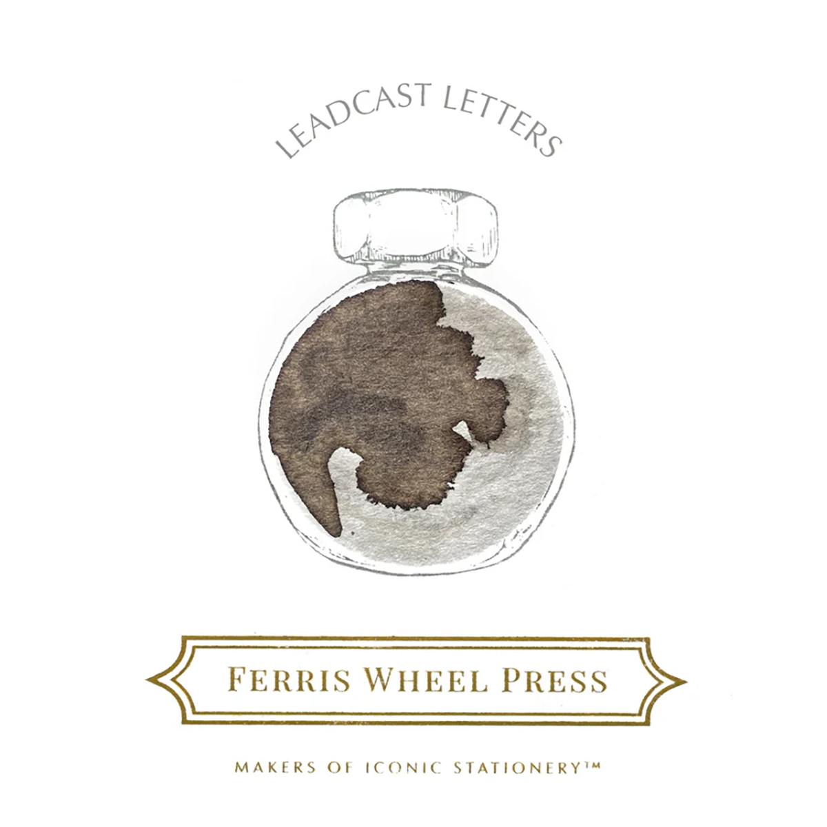 Ferris Wheel Press Ink Bottle - Leadcast Letters - 38ml-Pen Boutique Ltd
