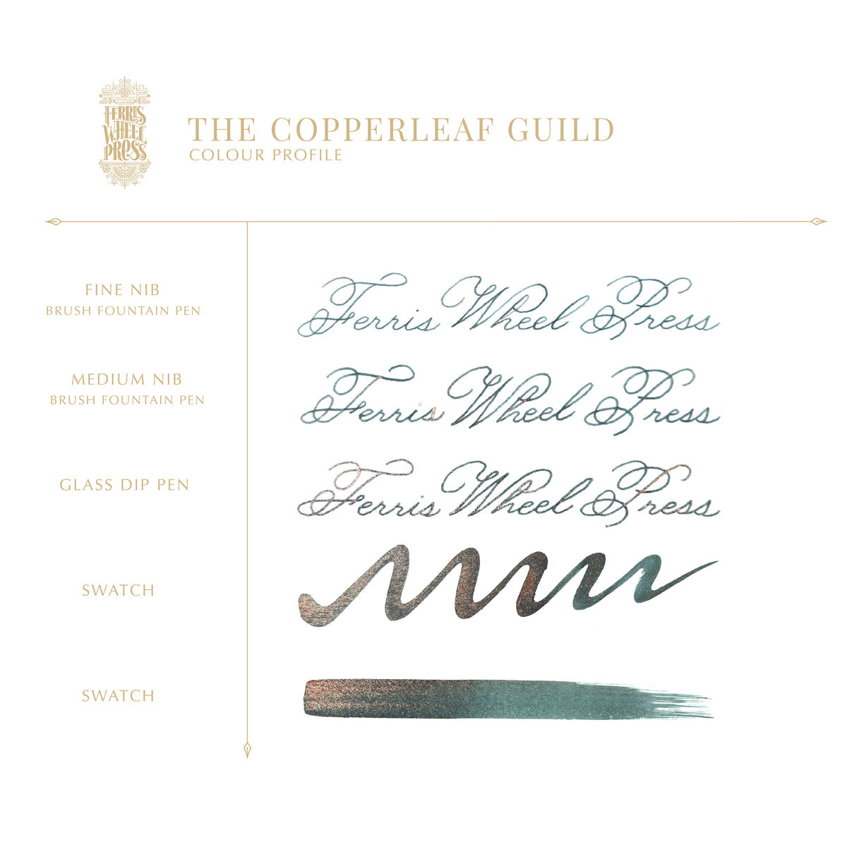 Ferris Wheel Press FerriTales The Book of Knights Ink Bottle - Copperleaf Guild - 20ml