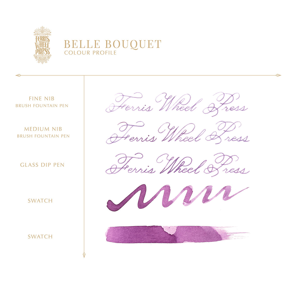 Ferris Wheel Press Ink Bottle - Belle Bouquet - 38ml - Pen Boutique Ltd