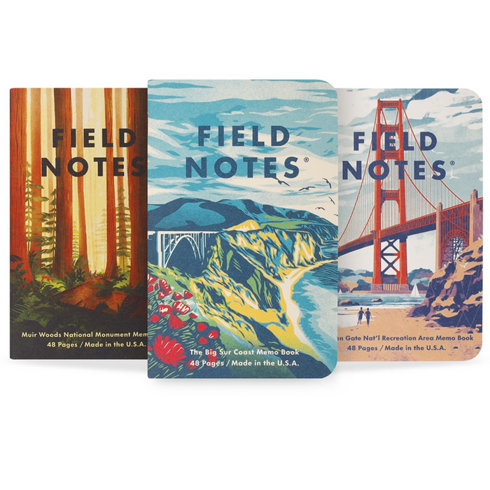 Field Notes Explore America Series A Northern California 3-Pack Memo Books