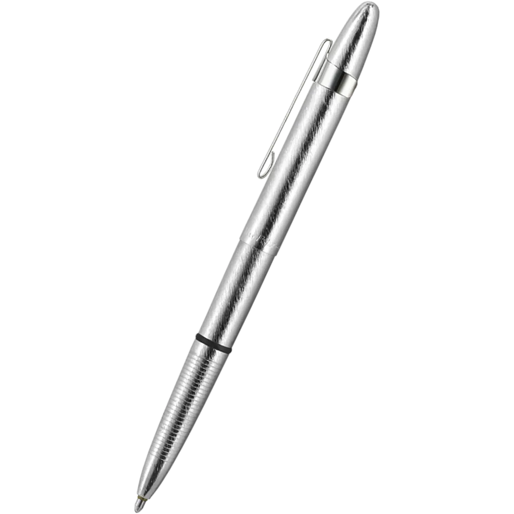 Fisher Space Pen Brushed Chrome with Clip Bullet Ballpoint Pen-Pen Boutique Ltd