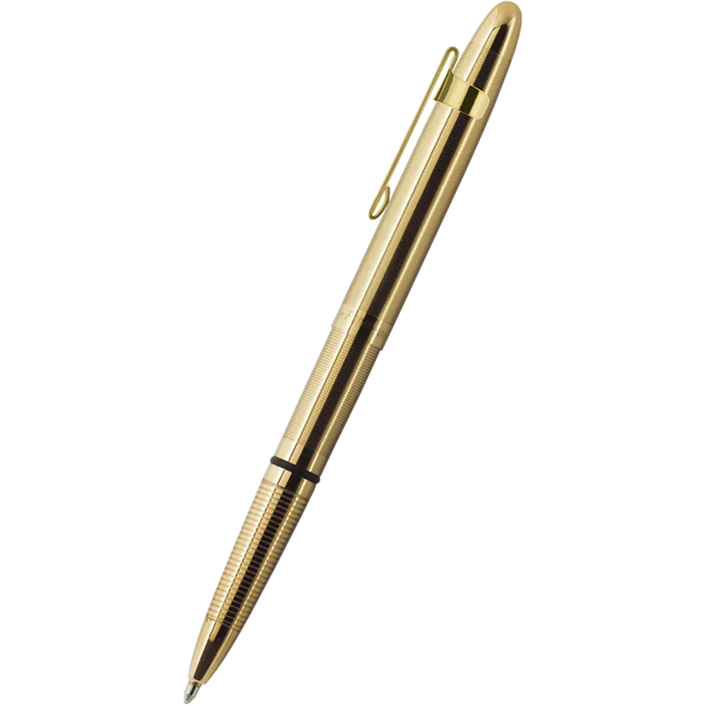 Fisher Space Pen Lacquered Brass with Clip Bullet Ballpoint Pen-Pen Boutique Ltd