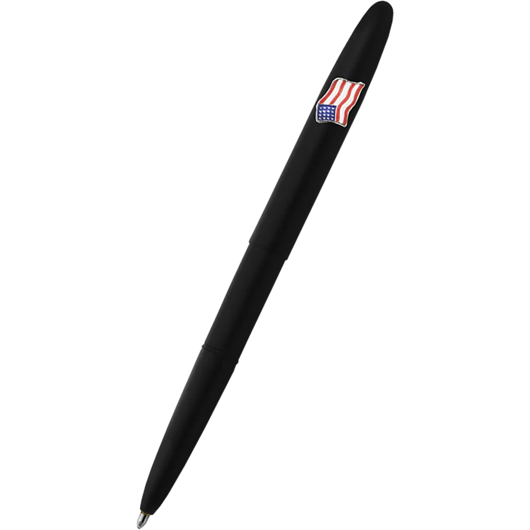 Fisher Space Pen Matte Black Bullet with American Flag Ballpoint Pen-Pen Boutique Ltd