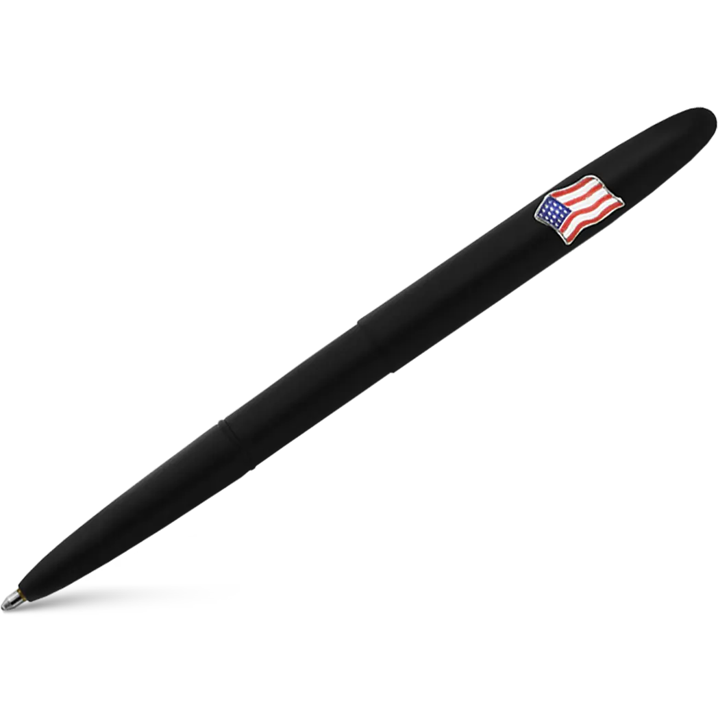 Fisher Space Pen Matte Black Bullet with American Flag Ballpoint Pen-Pen Boutique Ltd