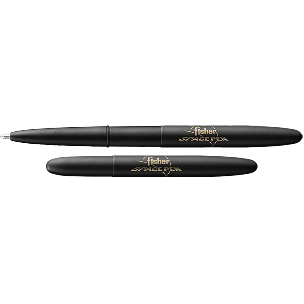 Fisher Space Pen Matte Black Bullet with Logo Ballpoint Pen-Pen Boutique Ltd