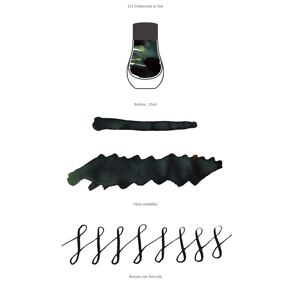 Dominant Industry Standard Ink - Fishermen at Sea - 25ml ( Painter Series )-Pen Boutique Ltd