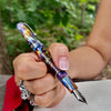 Leonardo x Pen Boutique Momento Zero Fountain Pen - REGULAR SIZE- Silver Trim - Rangoli (Exclusive)-Pen Boutique Ltd