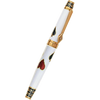 David Oscarson Les Quatre Couleurs w/ Gold Vermeil in Opaque White, Black and Translucent Ruby Red Hard Enamel Rollerball Pen-Pen Boutique Ltd