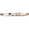 David Oscarson Les Quatre Couleurs w/ Gold Vermeil in Opaque White, Black and Translucent Ruby Red Hard Enamel Rollerball Pen-Pen Boutique Ltd
