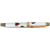 David Oscarson Les Quatre Couleurs w/ Gold Vermeil in Opaque White, Black and Translucent Ruby Red Hard Enamel Rollerball Pen-Pen Boutique Ltd