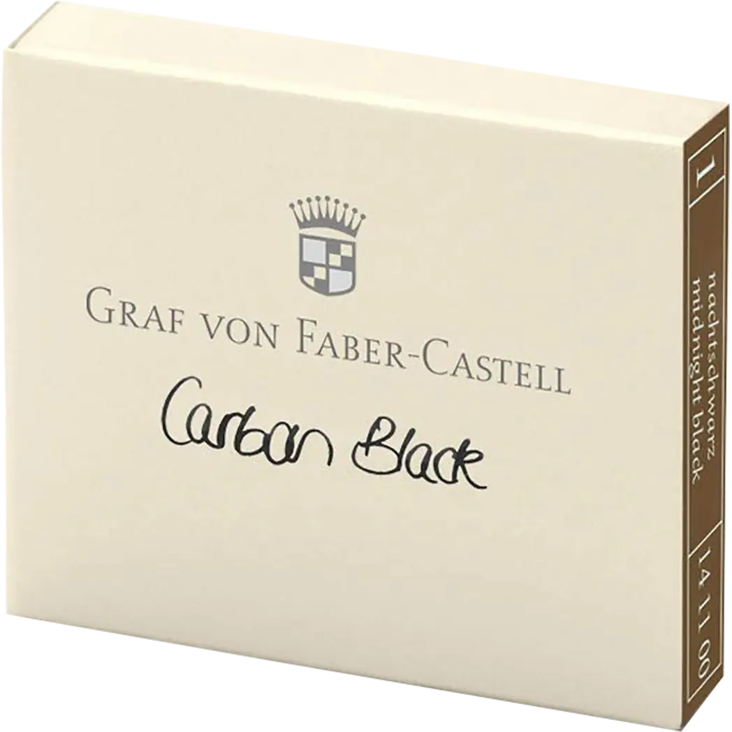 Graf Von Faber-Castell Design 6 Carbon Black Ink Cartridges