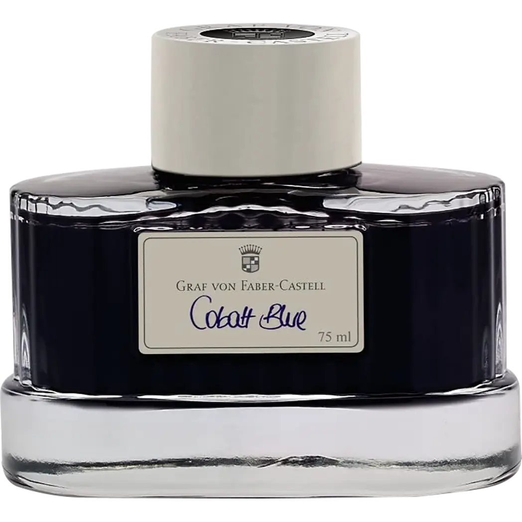 Graf Von Faber-Castell Design Cobalt Blue 75ml Ink Bottle-Pen Boutique Ltd