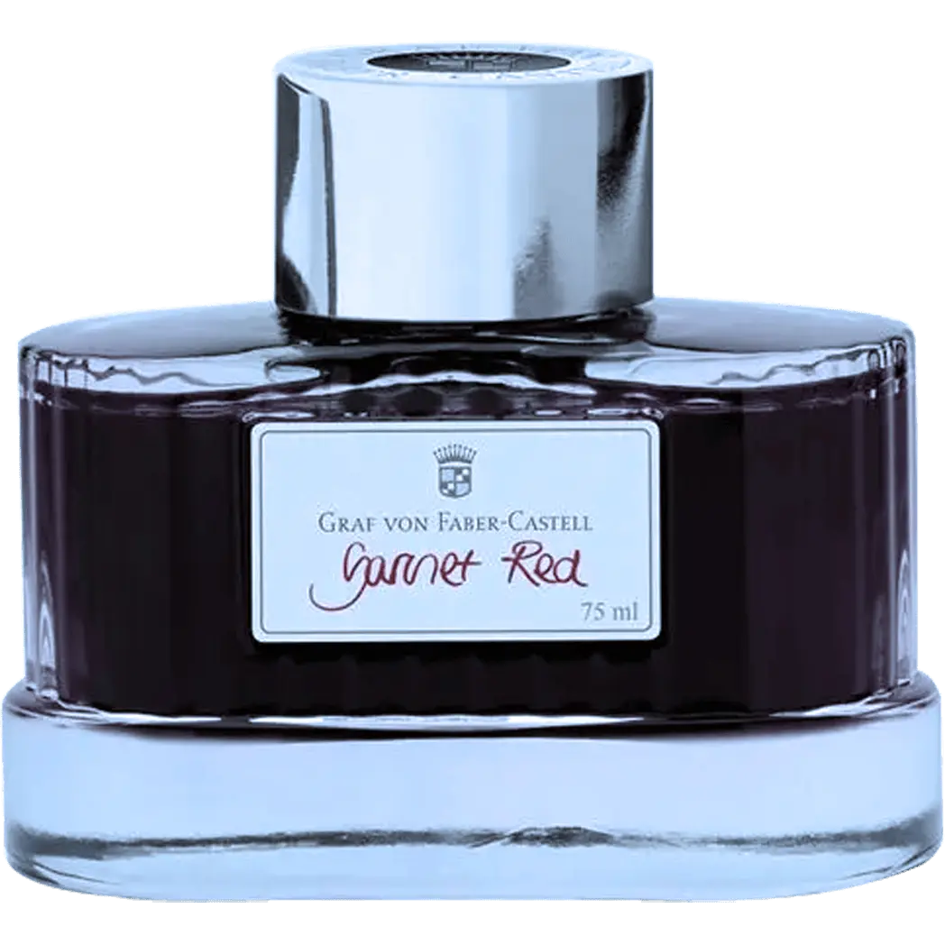 Graf Von Faber-Castell Design Garnet Red 75ml Ink Bottle-Pen Boutique Ltd