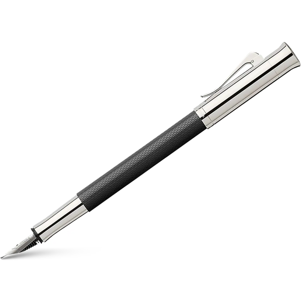 Graf Von Faber-Castell Guilloche Black Fountain Pen-Pen Boutique Ltd
