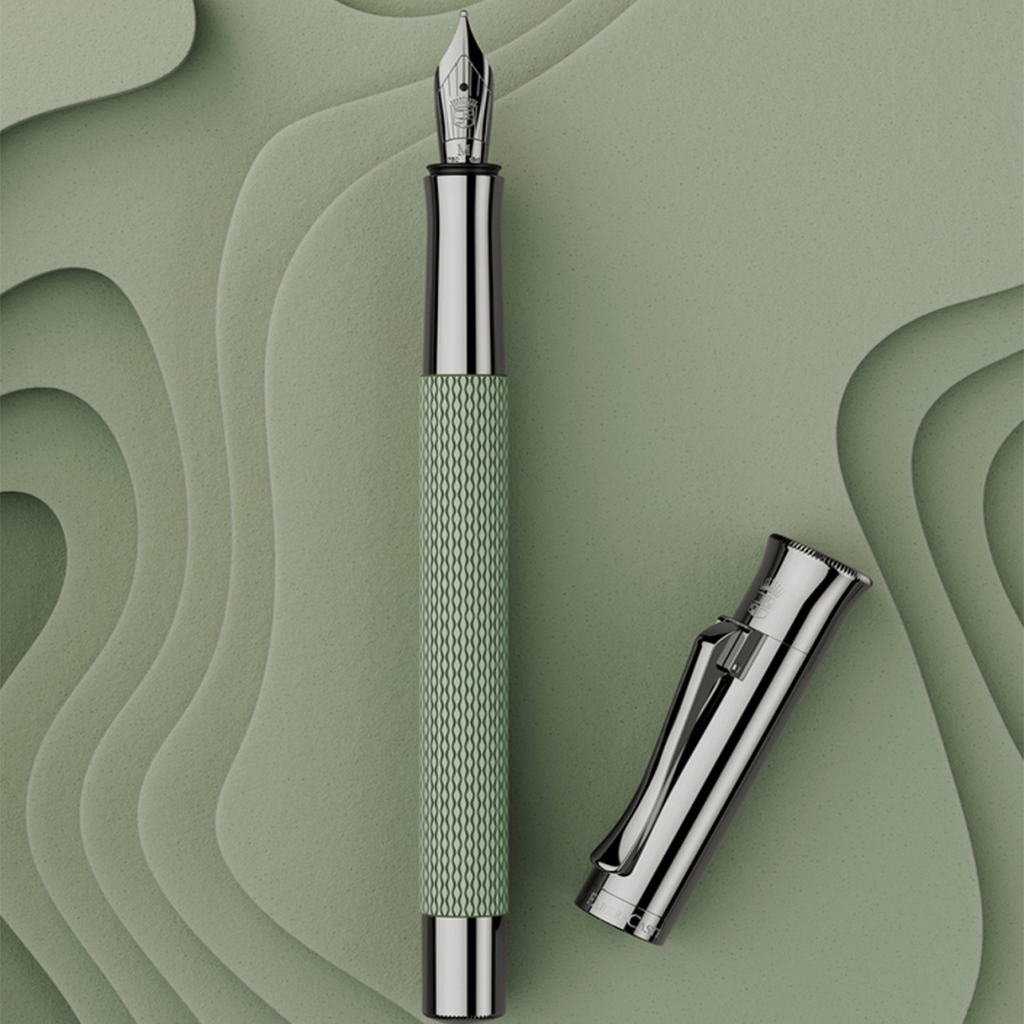 Graf Von Faber-Castell Perfect Pen - Guilloche Sage Green - Fountain pen-Pen Boutique Ltd