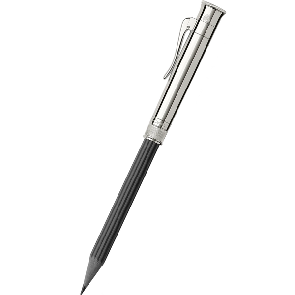 Graf Von Faber-Castell Perfect Pencil, Platinum Plated Cap, Black-Pen Boutique Ltd