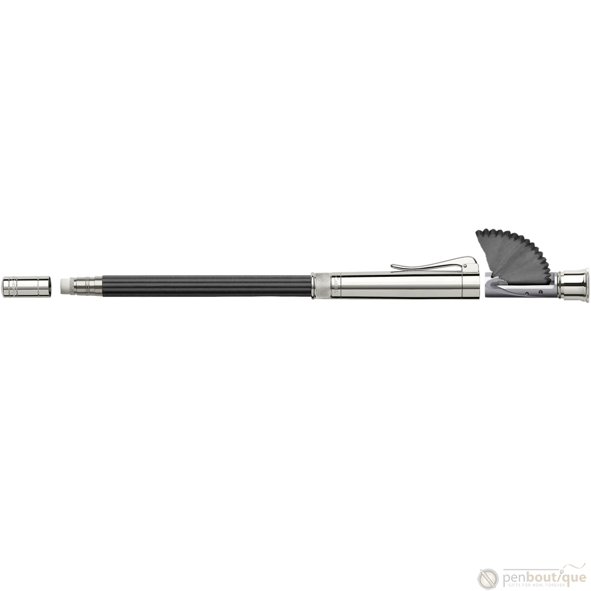 Graf Von Faber-Castell Perfect Pencil, Platinum Plated Cap, Black Graf Von Faber-Castell Perfect Pencil, Platinum Plated Cap, Black