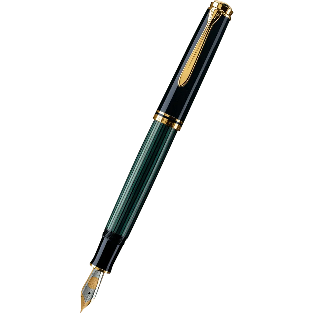 Pelikan Souveran Fountain Pen - M600 Black/Green-Pen Boutique Ltd