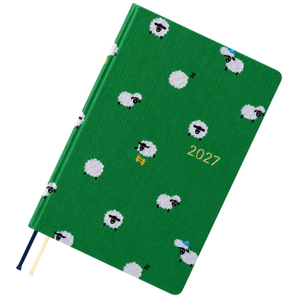 Hobonichi 2027 HON Light Hard Cover English Book - Bow & Tie: Sheep Sheep Sheep - A6 (January Start)-Pen Boutique Ltd