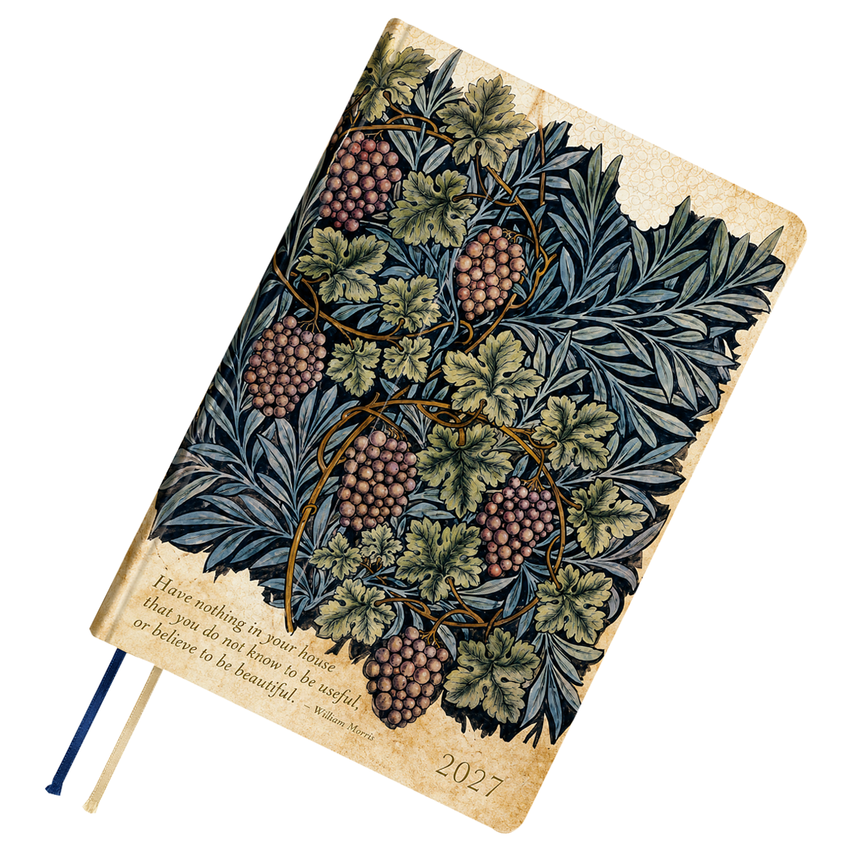 Hobonichi 2027 HON Light Hard Cover English Book - V&A Series: Vine - A5 (January Start)-Pen Boutique Ltd