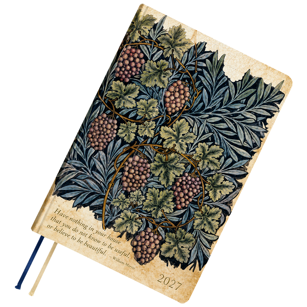 Hobonichi 2027 HON Light Hard Cover English Book - V&A Series: Vine - A6 (January Start)-Pen Boutique Ltd