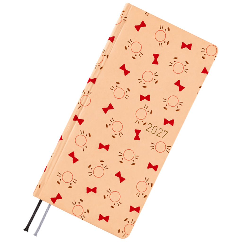 Hobonichi 2027 Light Hard Cover English Book - MOTHER: Mr. Saturn Pattern - Tall & Slim (Weeks - January Start)-Pen Boutique Ltd