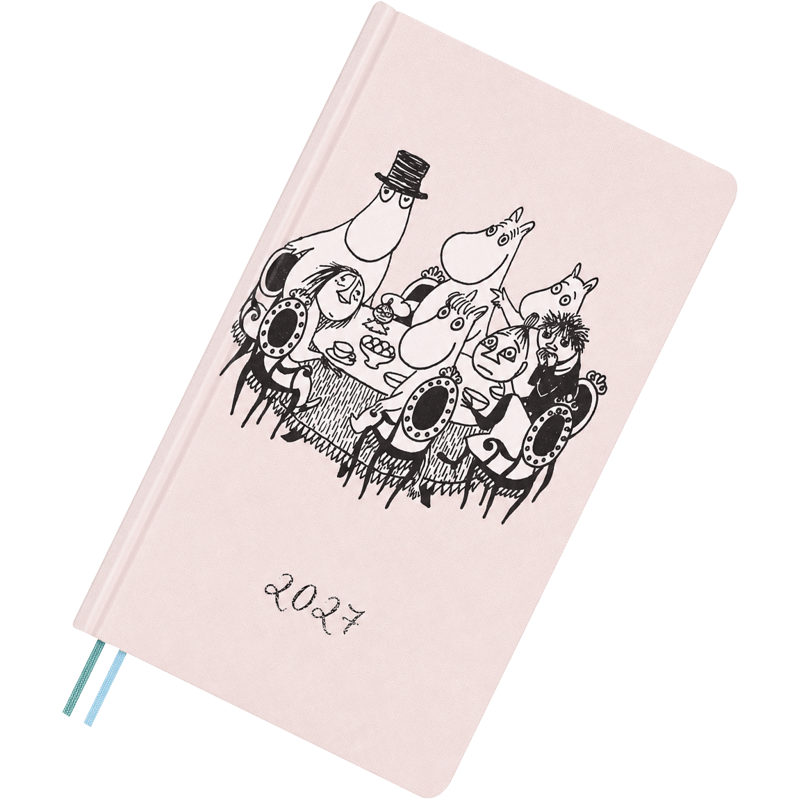 Hobonichi 2027 Light Hardcover Book - Moomin: At the Table - Tall & Slim (Weeks - Janaury Start) - Pen Boutique Ltd